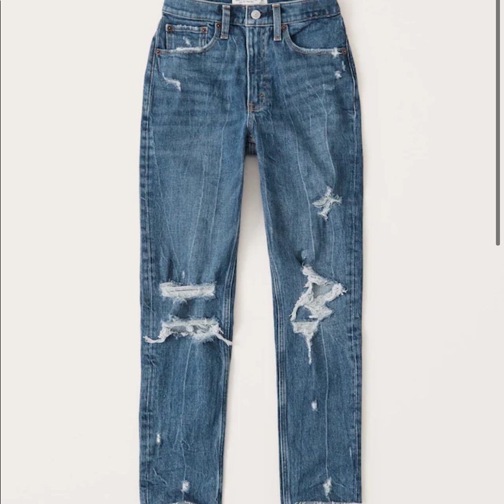 Abercrombie high rise mom jean